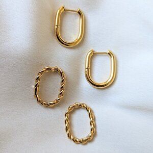 Waterproof Gold Earring Tarnish Free 18k Gold PVD Plated - Meivim Lily Earrings